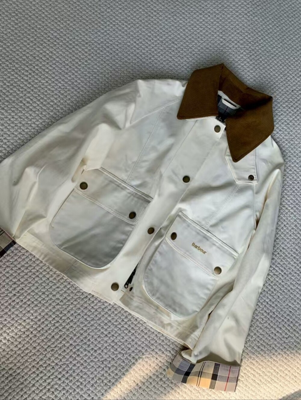 Barbour Cropped Beadnell Casual Jacket - Picture 4 of 9